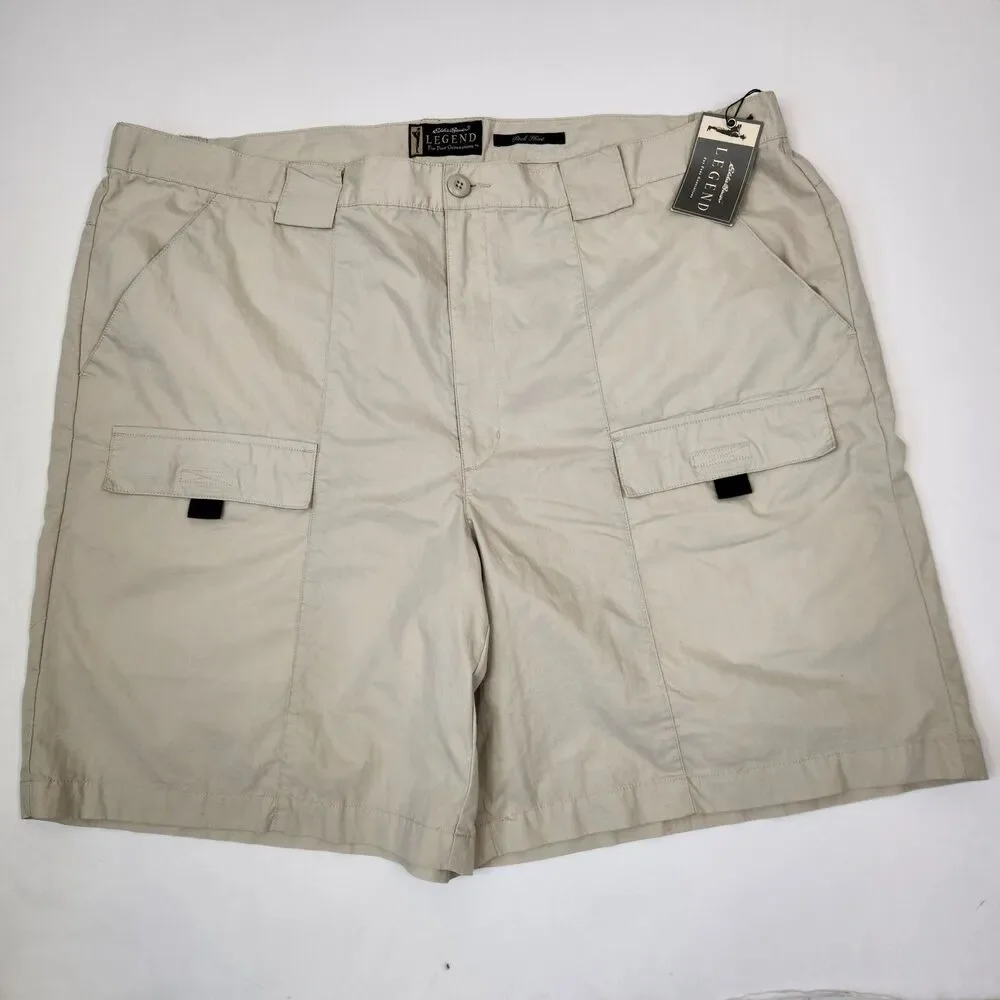 NEW Eddie Bauer Mens Legend Multipocket Utility Flat Front Pack Shorts 46